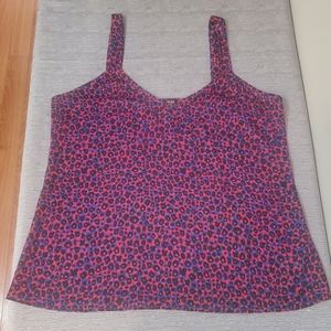 David Lerner New York Cami Leopard Print Tank Top Large